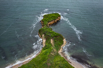 Aerial view to beautiful rocky beach near to Kraymorie, Bulgaria