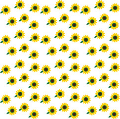 Minimal sunflower seamless pattern vector