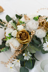 Décoration floral de mariage de table