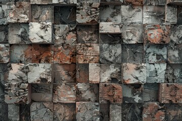 A wall with a brick texture