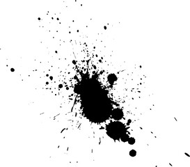 black watercolor paiting splash splatter grunge graphic element