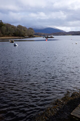 View south east across Loch Etive from Ardchattan Pier. Argyll and Bute, Scotland