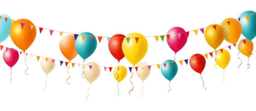 PNG Birthday banner backgrounds balloon white background.