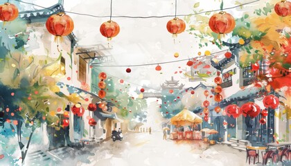 Naklejka premium Minimal blank template card for Lunar New Year