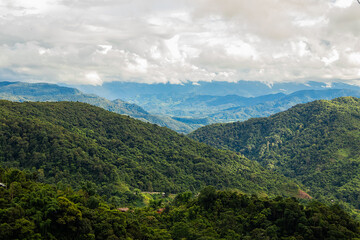 Naklejka premium View of the green mountains at Thailand.