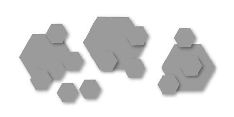 Abstract white and gray with hexagon and hexagonal background. Luxury grey pattern with hexagons. abstract 3d hexagonal background with shadow. 3D futuristic abstract honeycomb mosaic background.