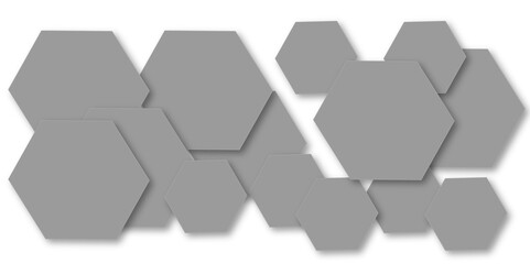 Abstract white and gray with hexagon and hexagonal background. Luxury grey pattern with hexagons. abstract 3d hexagonal background with shadow. 3D futuristic abstract honeycomb mosaic background.