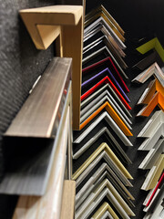 Colorful Assortment of Stacked Picture Frames