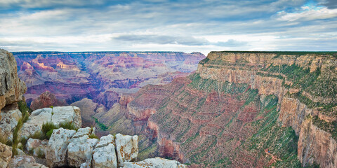 The Grand Canyon in Grand Canyon National Park carved by the Col