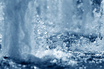 Moving water on white background