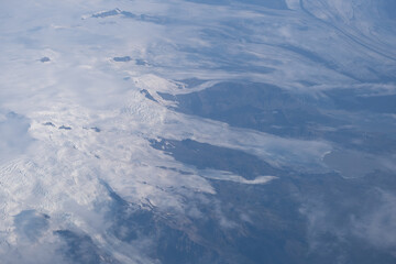 Iceland glacier from the sky