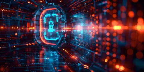 Obraz premium Securing Your Digital Footprint Enhance Privacy in a Tech Driven World