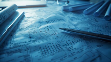 Building your financial future. A blueprint-style diagram showcasing different investment options and their potential returns.