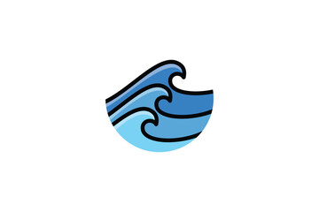 Fototapeta premium ocean design with water logo