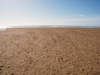 The nearest sandy beach. Beautiful panoramic landscape. An inspiring tropical sea horizon. Sunset sky tranquility relaxation panorama summer atmosphere. Positive energy, summer tropical island meditat