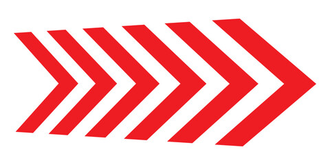 Fototapeta premium Red right arrow sign. Zebra crossing icon. Crosswalk icon, vector. Vector illustration
