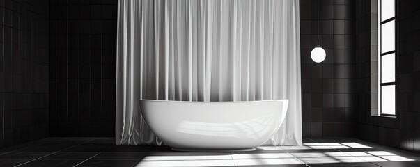 Modern Bathroom with Elegant Freestanding Bathtub