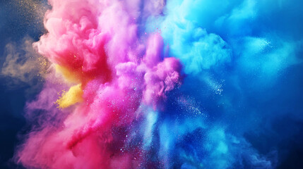 Colorful powder explosion background. dust explode. Abstract background