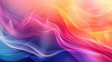 Fototapeta premium The image is a colorful abstract background with soft gradients and flowing waves.