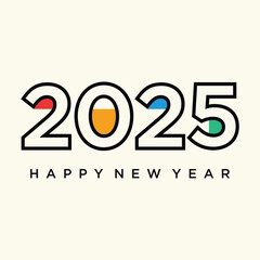 Vector 2025 design element vector icon with creative concept