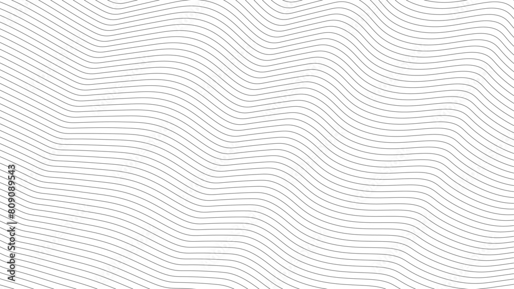 Leinwandbilder wavy business curve lines on transparent background. abstract ocean wave line background. abstract w