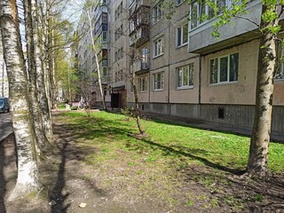 Old residential buildings in the city center