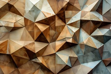Fototapeta premium Morphing Geometry: An Intricate Labyrinth of Minimalist Earthy Neutrals