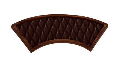 wooden shape with leather