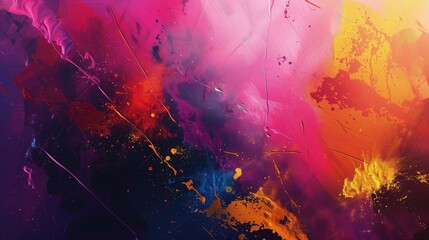 Abstrakcyjne malarstwo z różnymi kolorami i kształtami