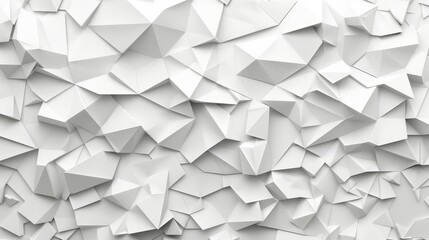   An abstract backdrop featuring a white background with floating low-poly polygonal shapes