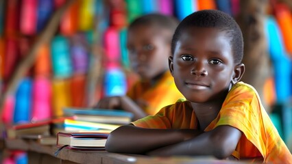 Globally celebrate International Literacy Day with books and education. Concept Education, Literacy, Books, International Literacy Day, Global Celebration