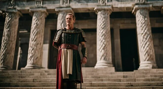 Roman emperor in Rome.