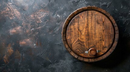 Wooden oak barrel cut out 