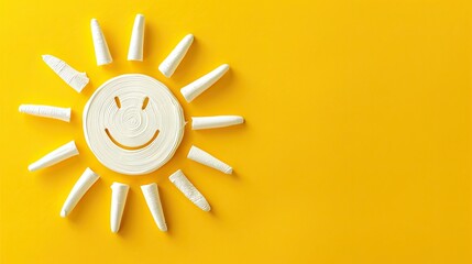 The Cheerful Yellow Sun Smiling Bright