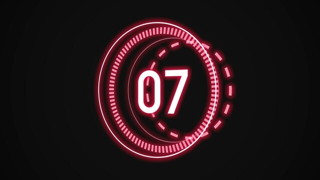 Futuristic HUD Circle Countdown Sideways Loading Logo Reveal