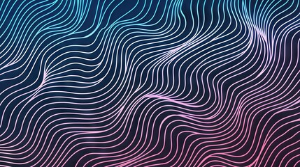 light blue gradient wavy lines pattern, vector graphic on black background, blue and light pink color scheme