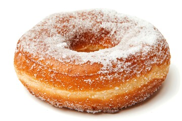 A sugar donut isolated on a white background