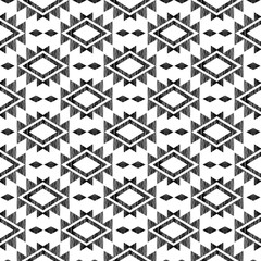 Seamless ethnic pattern. Handmade. Horizontal stripes. Vector illustration.