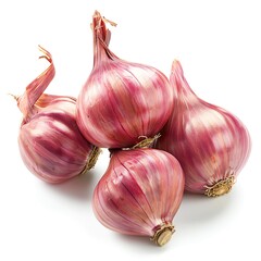 A beautiful photograph of a shallot, a type of onion. The shallot is a small, round vegetable with a mild, sweet flavor. It is often used in French and Italian cuisine.