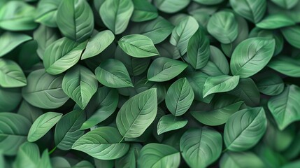 Obraz premium Abstract leaves in the background, a pattern that showcases nature's textures. Bright green decoration, a representation of plant life.