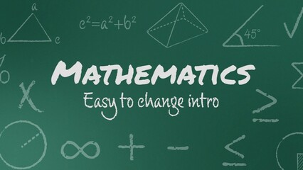 Math School Chalk Board Formula Statistics Intro Opener