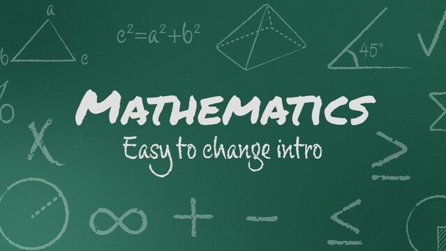 Math School Chalk Board Formula Statistics Intro Opener
