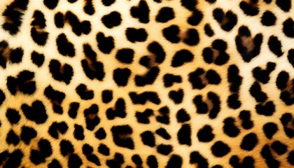 Fototapeta premium Leopard print animal skin background, hairy pattern