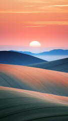 Sunset in the desert wallpaper for Notebook cover, I pad, I phone, mobile high quality images