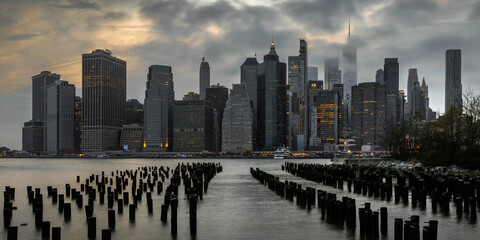 Obraz premium night view of new york