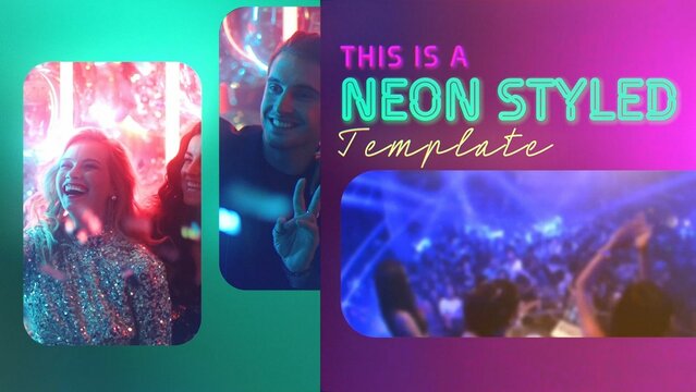 Neon Glowing Urban Nightlife Party Intro Opener