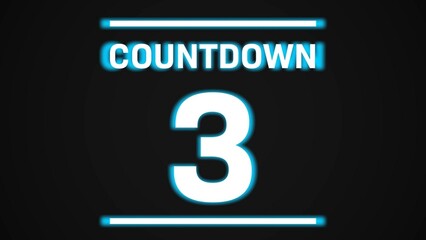Clean Glowing Countdown Timer & Logo Reveal