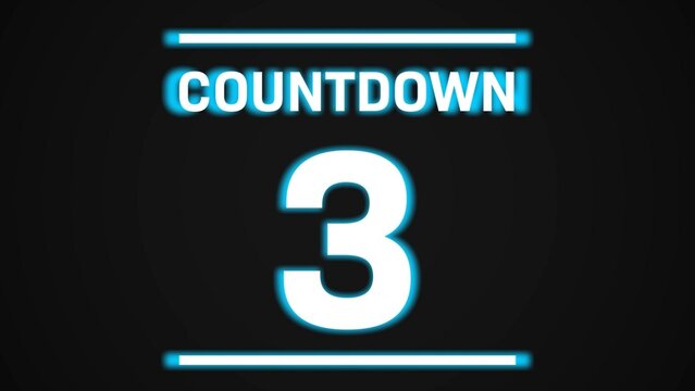 Clean Glowing Countdown Timer & Logo Reveal
