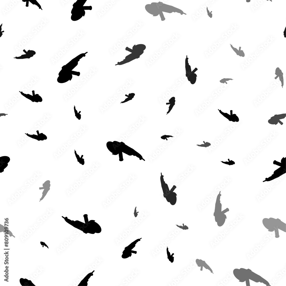 Poster seamless vector pattern with angle grinder symbols, creating a creative monochrome background with r
