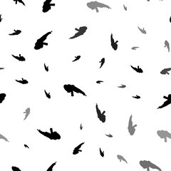 Seamless vector pattern with angle grinder symbols, creating a creative monochrome background with rotated elements. Vector illustration on white background